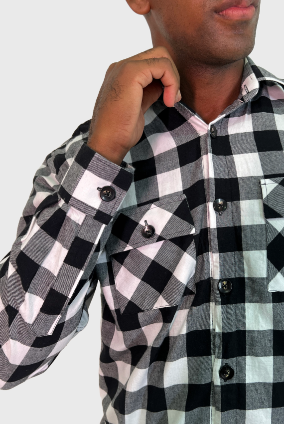 Camisa ML Xadrez Flanela Overshirt