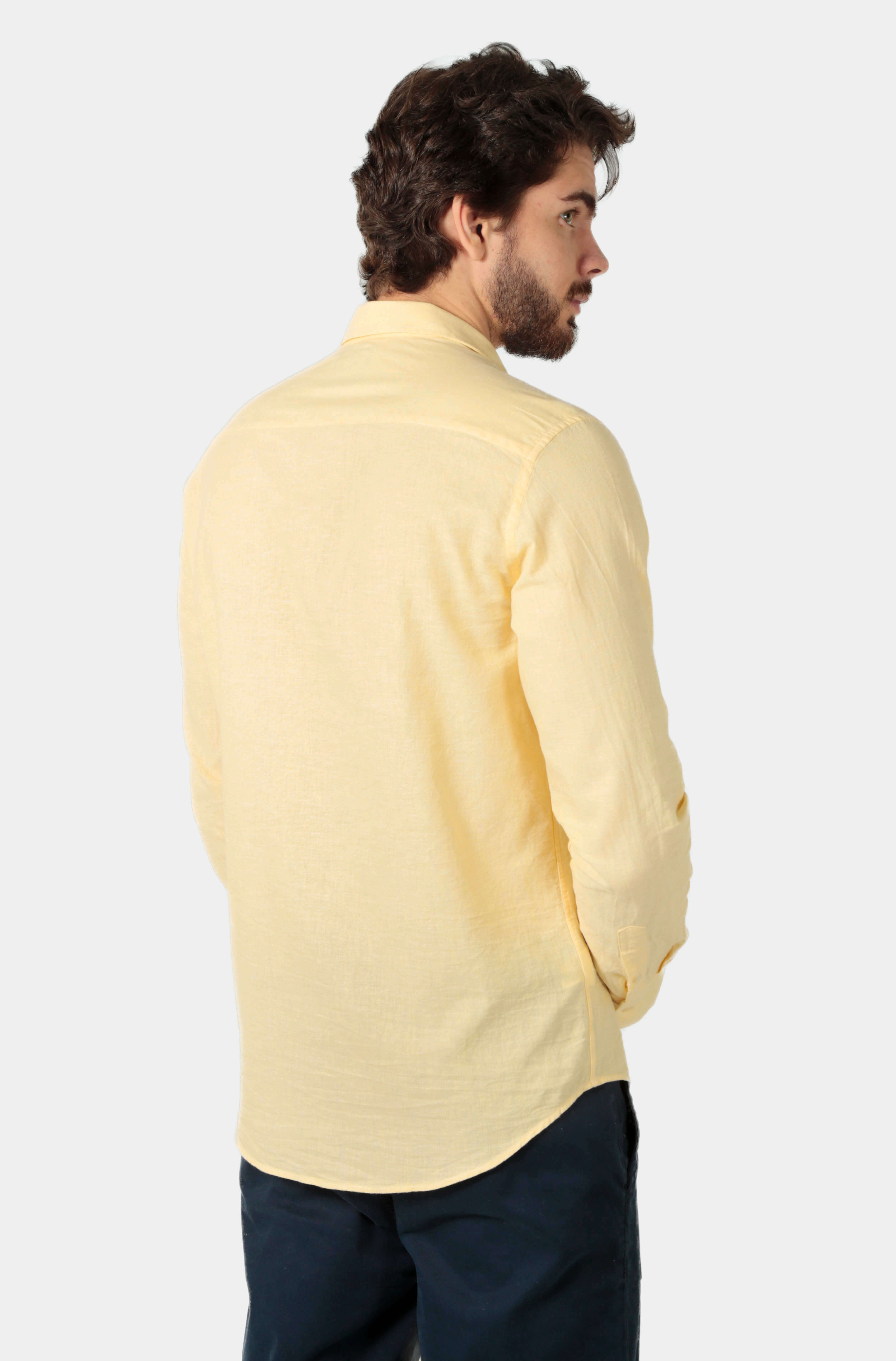Camisa ML Linho Slim Tech