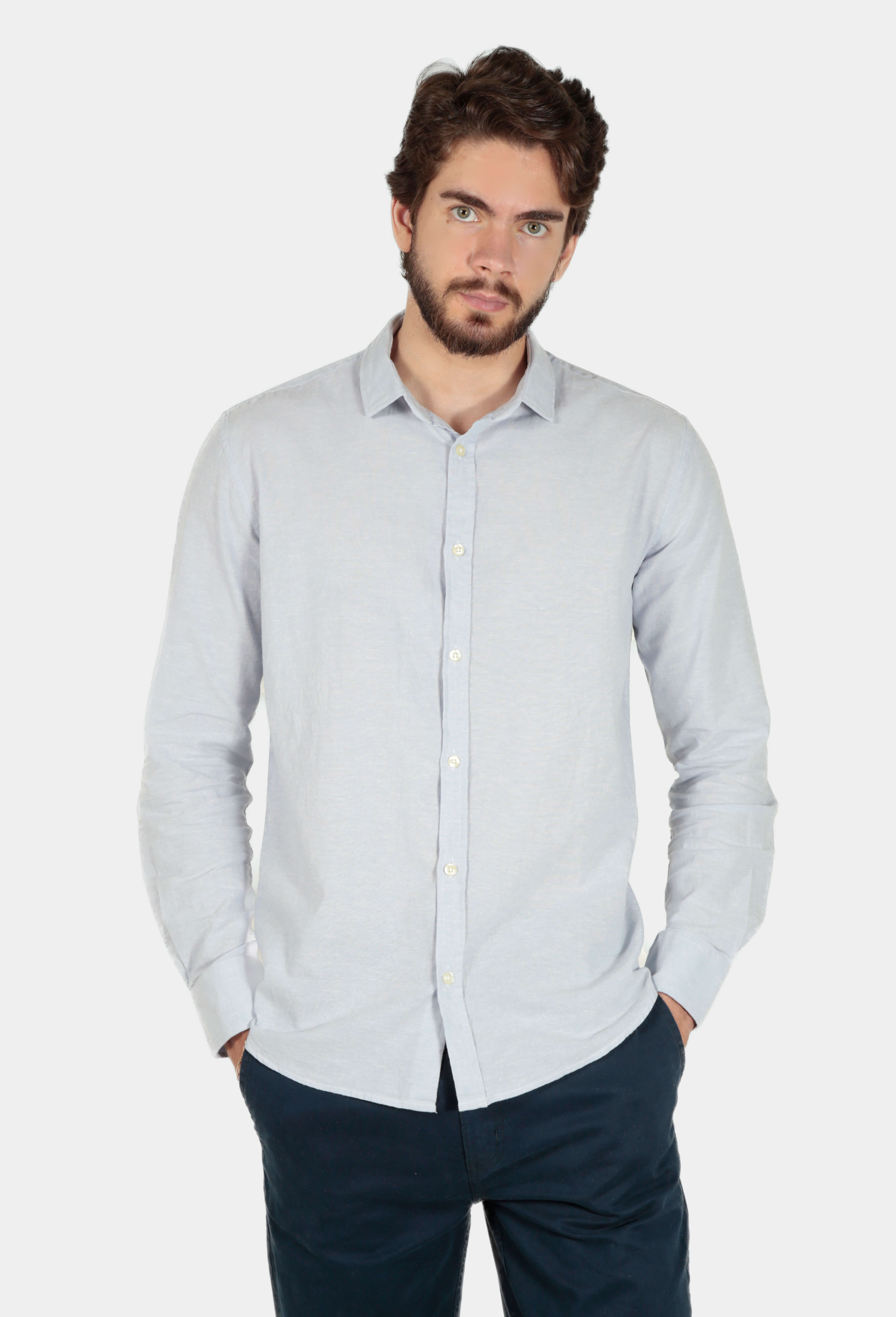 Camisa ML Linho Slim Tech
