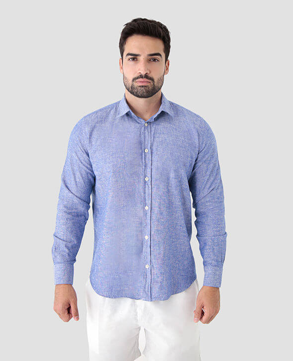 Camisa ML Linho Slim Tech