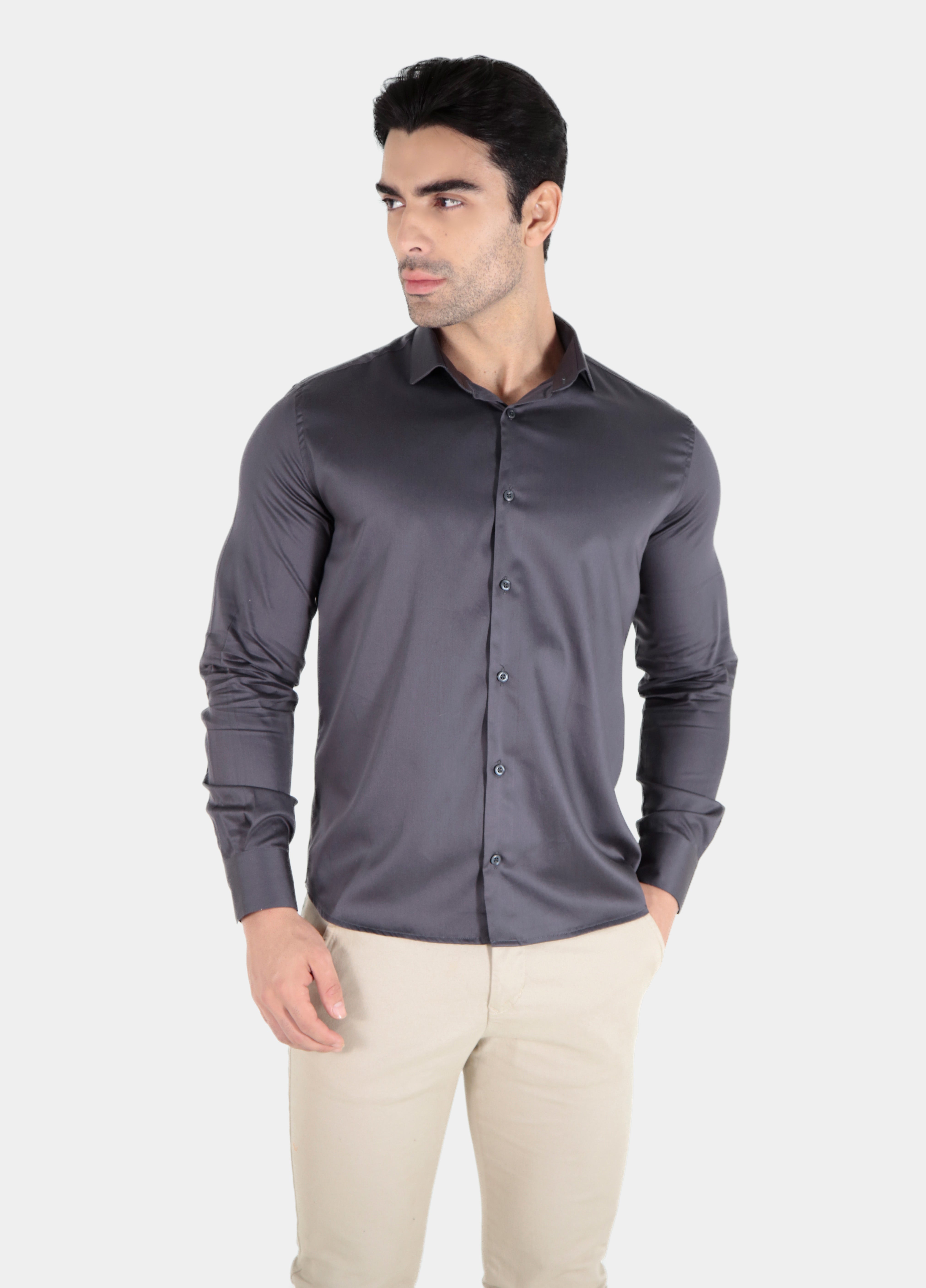 Camisa ML Slim Tech Algodão Egípcio