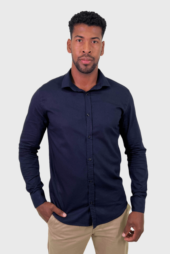 Camisa ML Linho Slim Tech