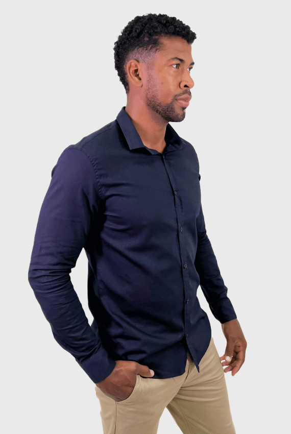 Camisa ML Linho Slim Tech