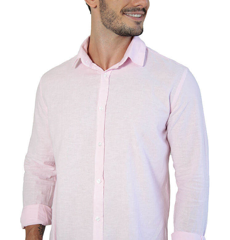 Camisa ML Linho Slim Tech