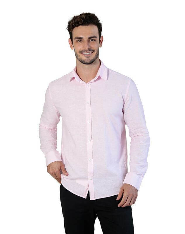 Camisa ML Linho Slim Tech