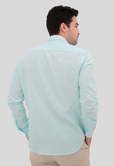 Camisa ML Linho Slim Tech