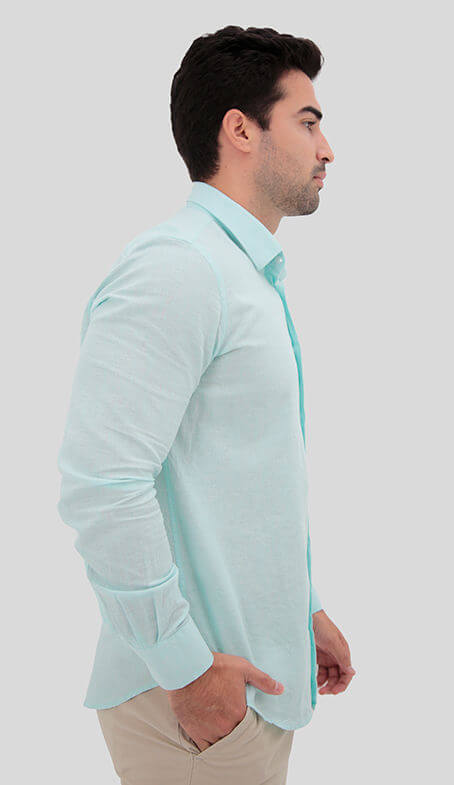 Camisa ML Linho Slim Tech