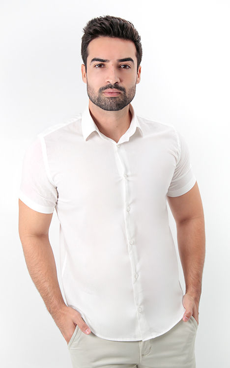 Camisa MC Slim Tech Algodão Egípcio